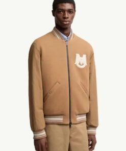 Kevin Costner Varsity Jacket Brown