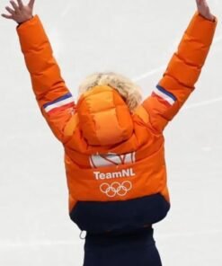 Milano Cortina 2026 Winter Olympics Opening Ceremony Team Netherlands Jutta Leerdam Puffer Jacket Orange