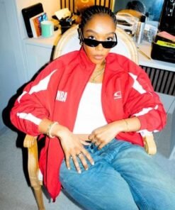 Naomi Ackie Jacket Red