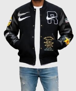 Raspberry Hills Nike Collaboration Black Letterman Jacket