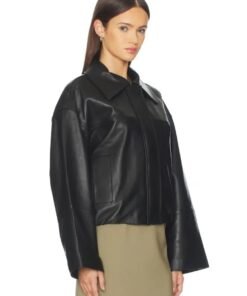  Womens Millie Oversized Leather Jacket