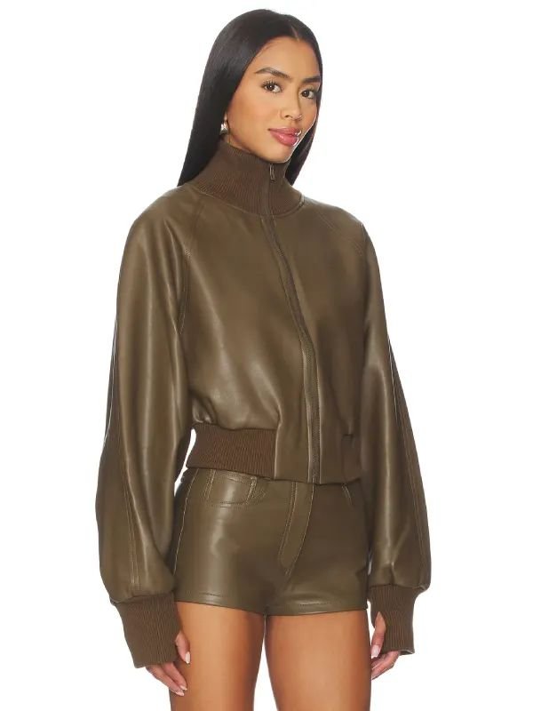 Womens Oversized Turtleneck Bomber Jacket Womens Oversized Turtleneck Bomber Jacket