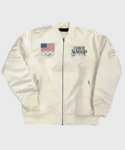 Team USA 2026 Snoop Dogg Bomber Jacket White