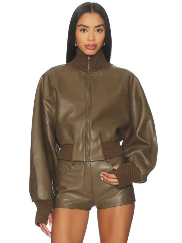 Womens Oversized Turtleneck Bomber Jacket Womens Oversized Turtleneck Bomber Jacket