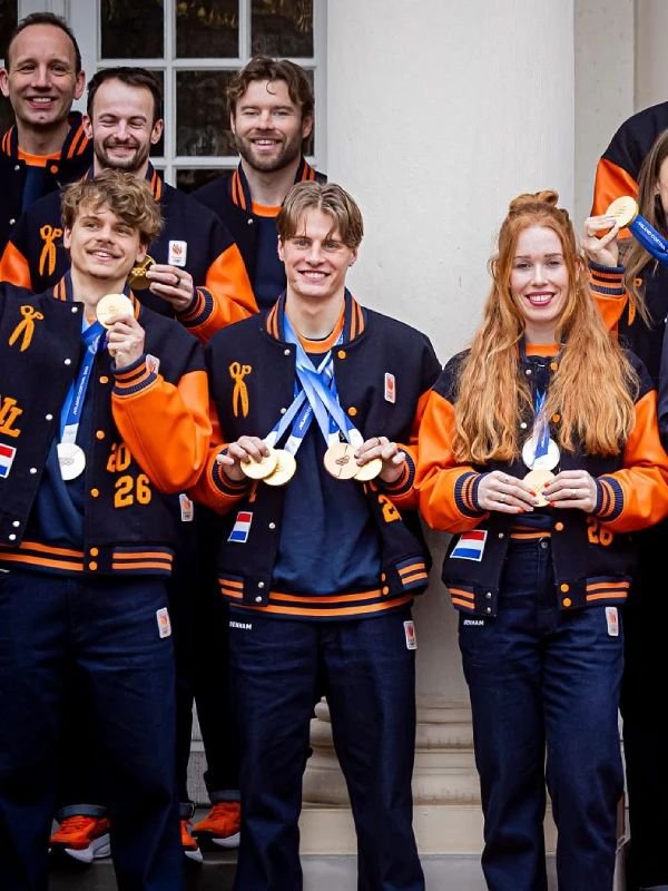 Denham TeamNL Varsity Jacket 2026 Winter Olympics Team Netherlands Varsity Jacket
