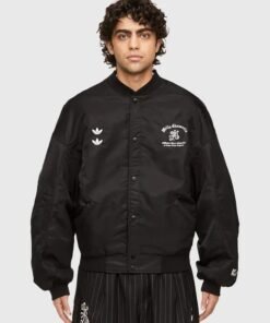 Adidas x Willy Chavarria Coaches Jacket Adidas 2026 Willy Chavarria Black Satin Jacket