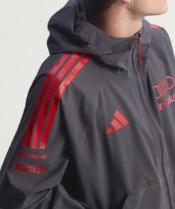 Adidas x Audi Revolut F1 Mechanics Rain Jacket Black Hooded Rain Mechanics Jacket Adidas x Audi