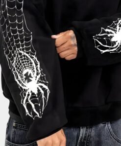 Spider Crest Hoodie Mens Black Von Dutch Spider Crest Hoodie