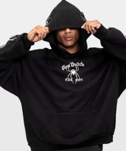 Spider Crest Hoodie Mens Von Dutch Black