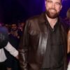 Adidas x Audi Revolut F1 Mechanics Rain Jacket Travis Kelce dark brown leather jacket