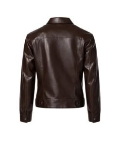 Travis Kelce Dark Brown Leather Jacket Travis Kelce leather jacket