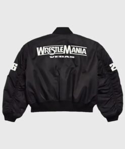 2026 Black Bomber Jacket WWE x XO