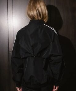 Parke Sport Stripe Nylon Jacket 2026 Parke Black Sport Stripe Nylon Jacket