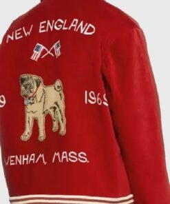 BTS V Bode Wenham Souvenir Red Wool Jacket
