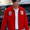 OVO Batman x The Joker Split Varsity Jacket BTS V Bode Wenham Souvenir Jacket