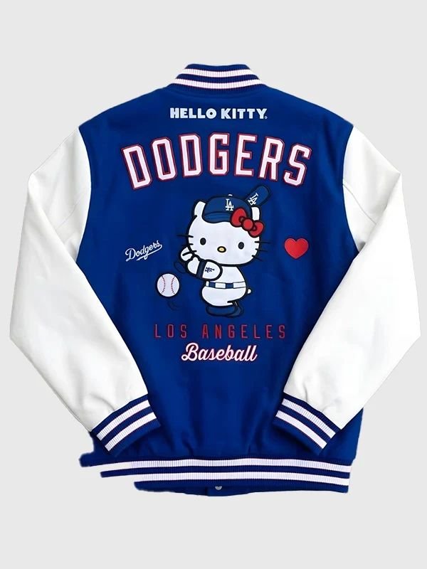 Hello Kitty Dodgers Varsity Jacket Hello Kitty Los Angeles Dodgers Varsity Jacket