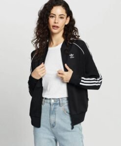 Kendall Jenner Adidas 2026 Jacket Kendall Jenner Adidas Three Stripe Black Jacket