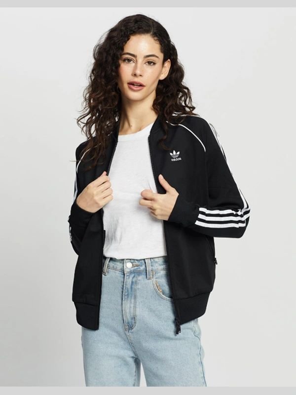 Kendall Jenner Adidas 2026 Jacket Kendall Jenner Adidas Three Stripe Black Jacket