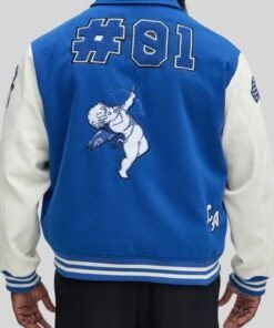 Koyin X Fashion Nova Varsity Blue Jacket