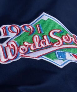 Minnesota Twins Kirby Puckett Navy Blue Satin Full Snap Player Jacket