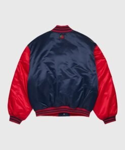 Navy Red Baseball Satin Varsity Jacket Denim Tears 2026
