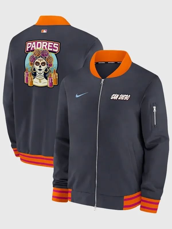 San Diego Padres 2026 City Connect Bomber Jacket Nike San Diego Padres 2026 City Connect Bomber Jacket