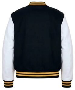 Shop Now Solflare Black and White Varsity Jacket