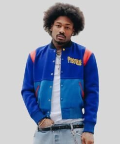 Stefon Diggs Pastelle Varsity Jacket Stefon Diggs Pastelle Jacket Blue