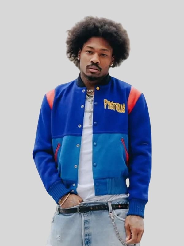 Stefon Diggs Pastelle Varsity Jacket Stefon Diggs Pastelle Jacket Blue