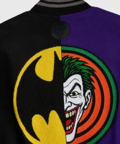 OVO Batman x The Joker Split Varsity Jacket Unisex Batman x The Joker Wool Varsity OVO Jacket
