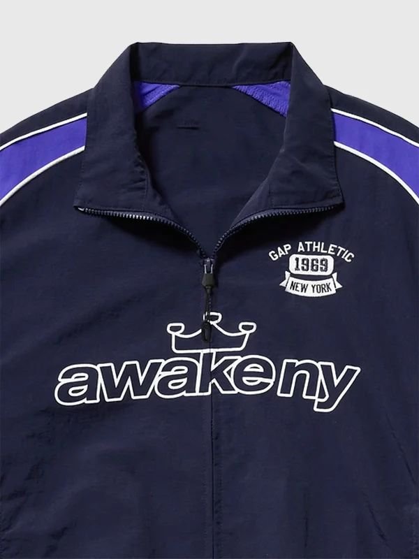 Gap × Awake NY Track Jacket Unisex Gap Awake NY Collab Blue Oversized Zip Up Track Jacket