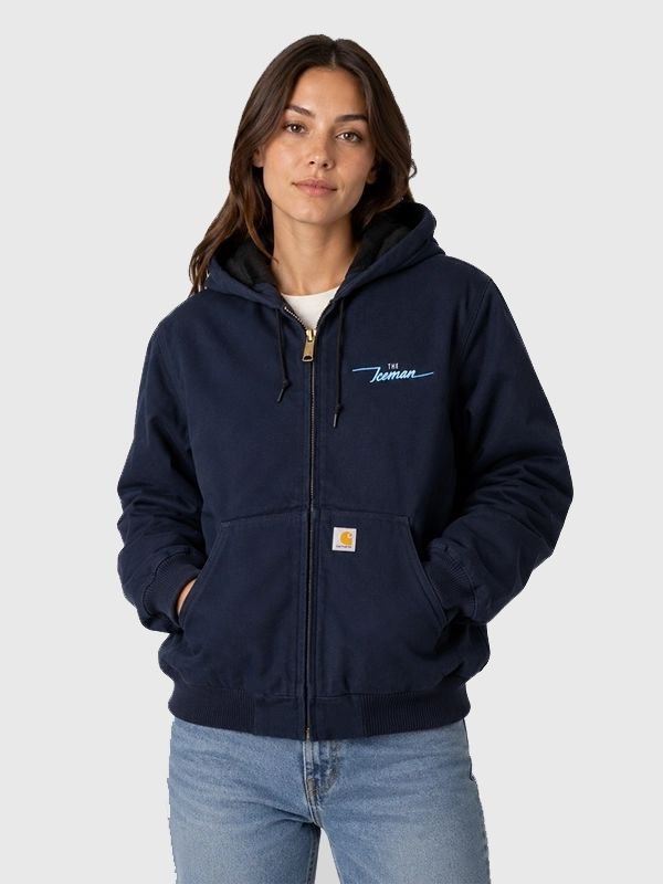 Carhartt Iceman Jacket Carhartt Blue Hooded Iceman Jacket Men Women