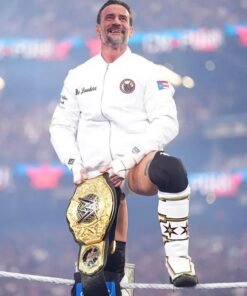CM Punk WrestleMania White Bomber Jacket