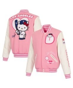 los angeles dodgers hello kitty pink jacket