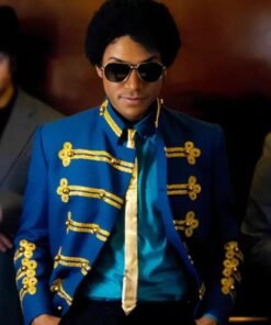 Michael 2026 Jaafar Jackson Blue Jacket