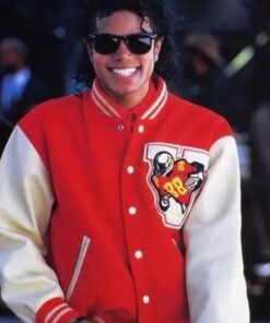 Michael 2026 Jaafar Jackson Red Varsity Jacket