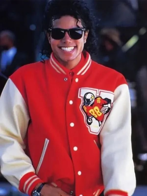 Michael 2026 Jaafar Jackson Red Varsity Jacket Michael 2026 Jaafar Jackson Red Varsity Jacket