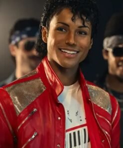 Michael 2026 Jaffer Jackson Red Bomber Jacket