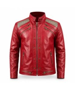 Michael 2026 Thriller Red Leather Jacket