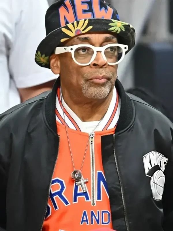 Spike Lee Knicks Black Jacket Spike Lee New York Knicks Black Satin Bomber Jacket