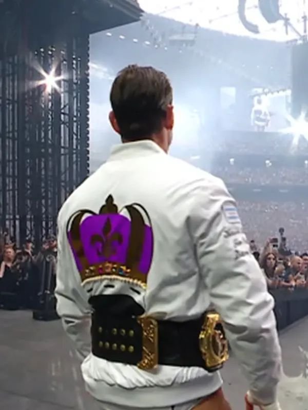CM Punk WrestleMania White Bomber Jacket White Bomber Jacket CM Punk