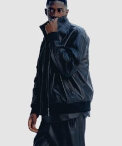 Adidas A Type 2026 Unisex Black Leather Track Jacket