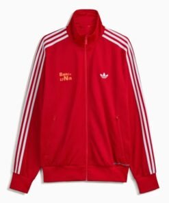Adidas x Bad Bunny Barcelona Firebird Track Jacket Adidas x Bad Bunny DtMF Barcelona Tour Merch Black & Red Firebird Track Jacket