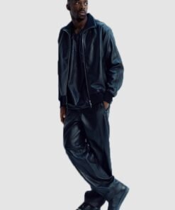 Black Adidas A Type Leather Track Jacket 2026