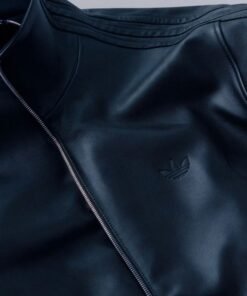 Black Leather Adidas A Type 2026 Track Jacket Unisex