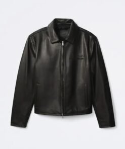 Calvin Klein Black Racer Leather Jacket