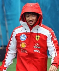 Miami Grand Prix Red White F1 Jacket Charles Leclerc