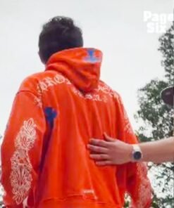 Timothée Chalamet Knicks Parade Hoodie Chrome Heart Custom Knicks Orange Hoodie