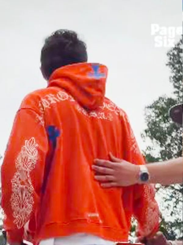 Timothée Chalamet Knicks Parade Hoodie Chrome Heart Custom Knicks Orange Hoodie