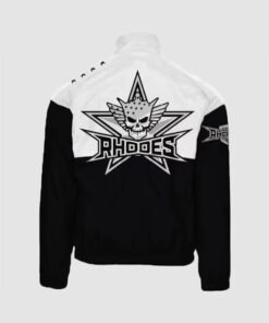 Cody Rhodes White Collection Black White Full Zip Windbreaker Jacket